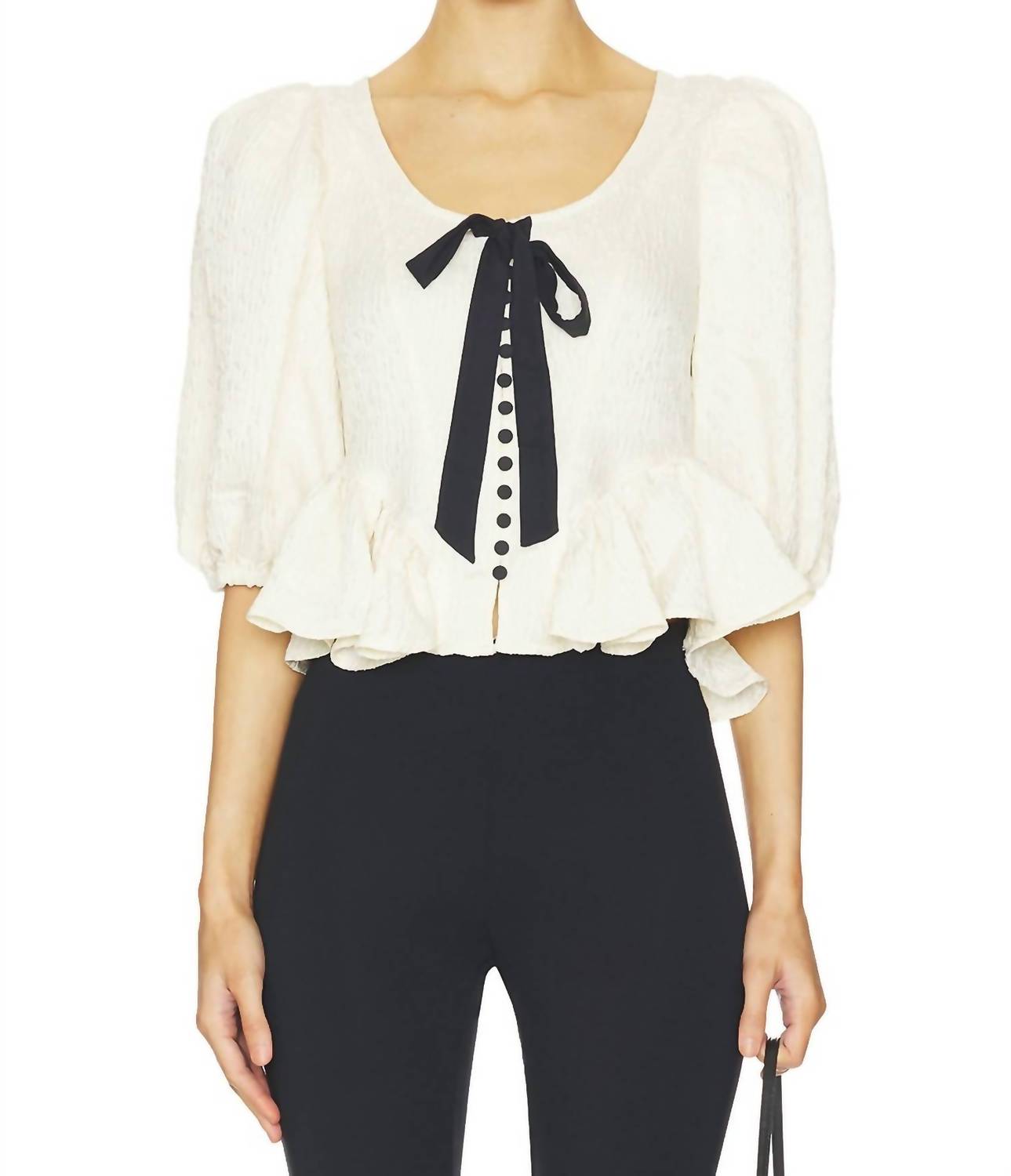 Free People - Pamela Bow Scoop Neck Top
