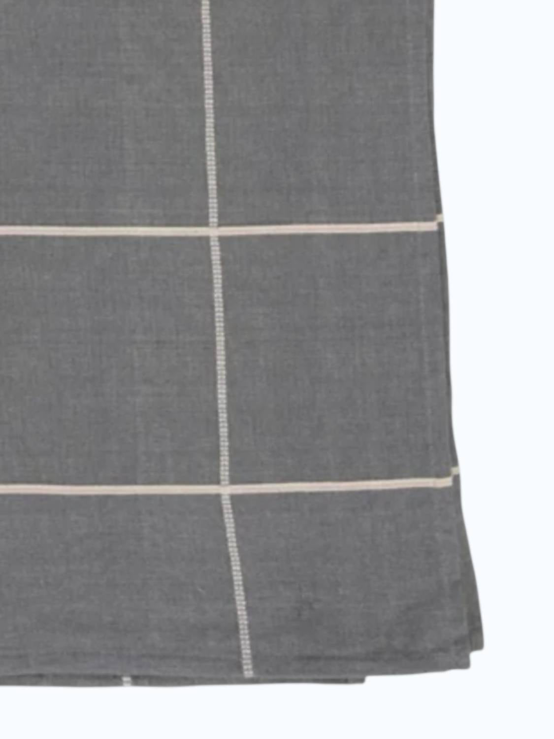 Creative Co-Op - Woven Cotton Tablecloth with Grid Pattern