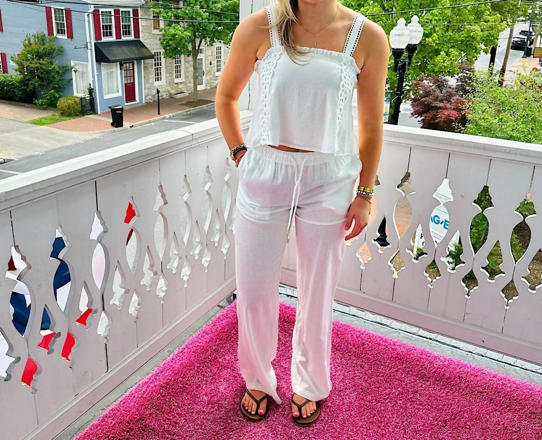 Elan - Drawstring Sheer Pant