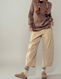 Urban Daizy - Valley Ribbed Knit Mock Neck Sweater