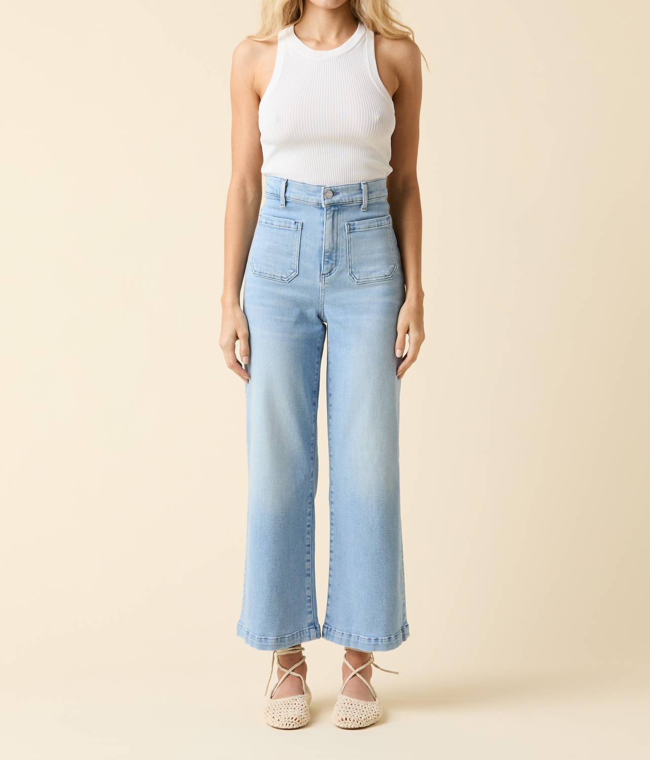 Le Jean - Virginia Wide Leg Ankle Jeans