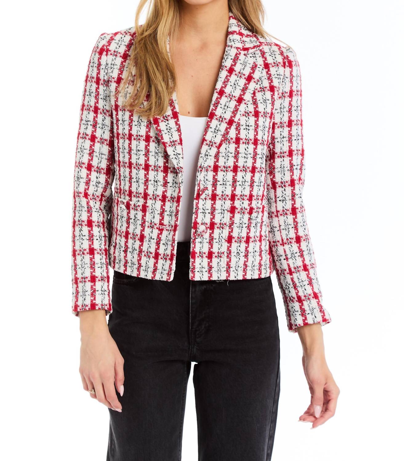 DREW Lina Blazer in plaid - women's jacket