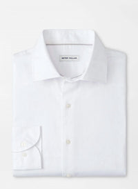 PETER MILLAR Highlands Soft Twill Cotton Shirt in white - men's shirt - view 4