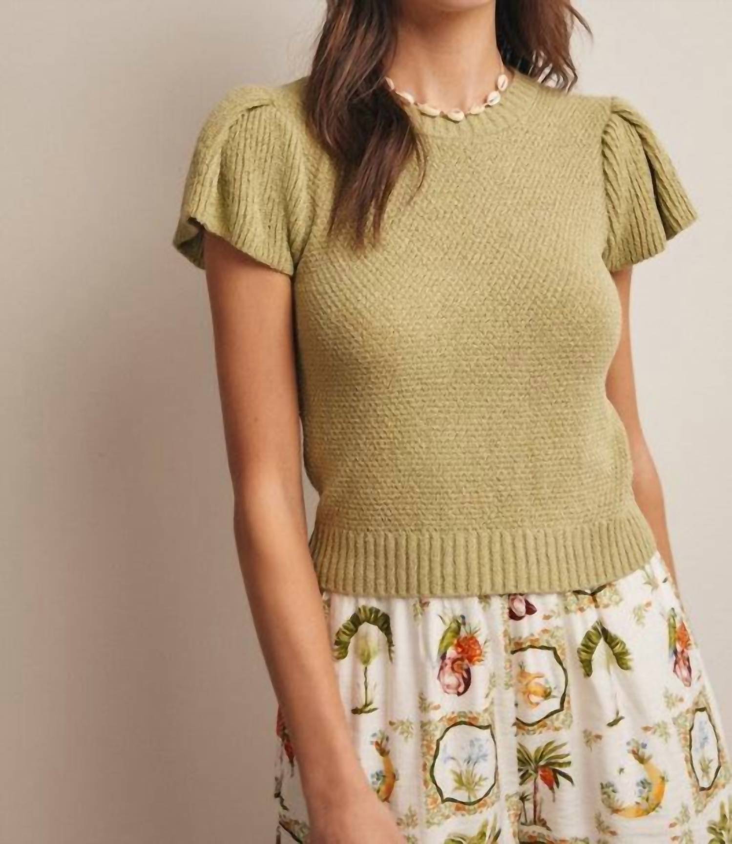 Forte - Puff Sleeve Knit Top