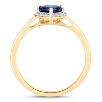 Diana M Jewels - Women's Pear Natural Blue Sapphire Fashion Ring (0.73 Ct) - Delicate