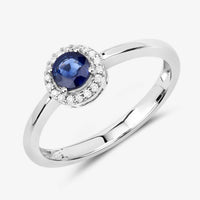 Diana M Jewels - Women's Round Natural Blue Sapphire Fashion Ring (0.52 Ct) - Delicate