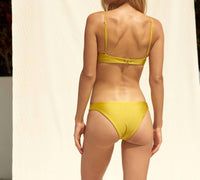 Jade Swim Women's Most Wanted Bottom in citron sheen - women's swimwear - detail view