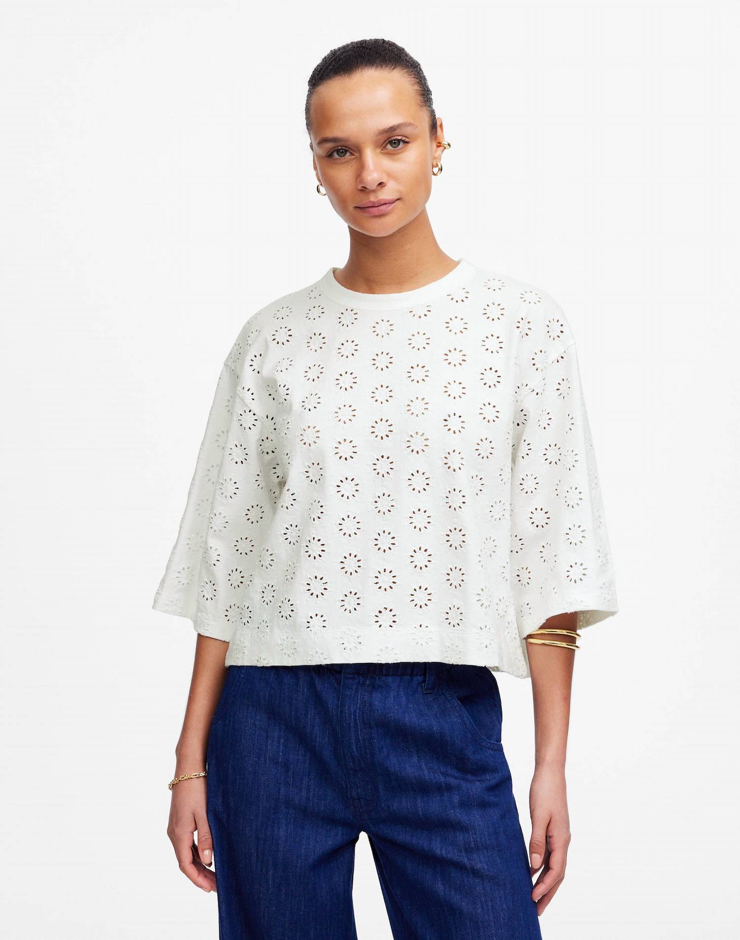 Madewell - Boxy Embroidered Wide Sleeve Tee