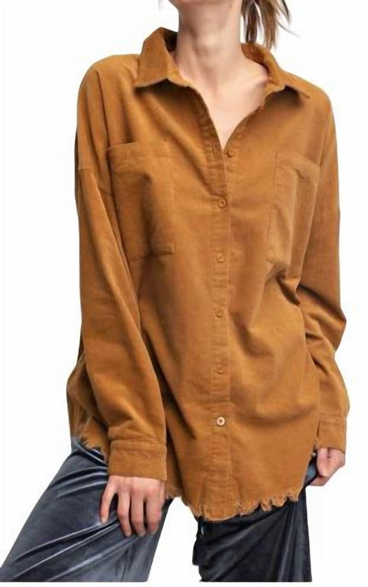 Easel - CORDUROY BUTTON DOWN SHIRT