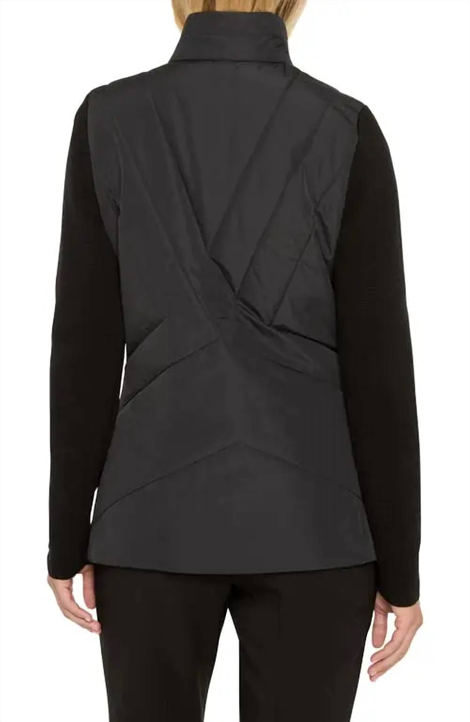 Nic + Zoe PUFF BACK BLAZER in black onyx - women's jacket - alternate view