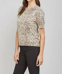 Fate - Izzy Short Sleeve Animal Print Sweater