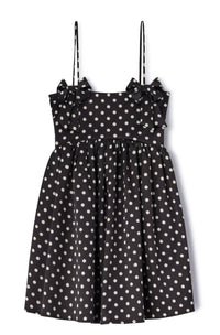 Ganni - Women's Polka-dot Satin Mini Dress