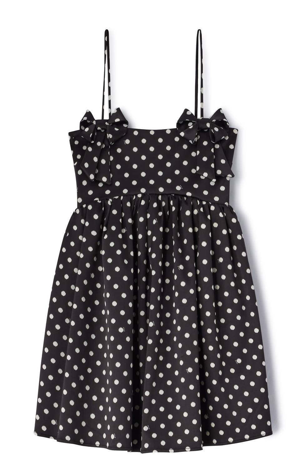 Ganni - Women's Polka-dot Satin Mini Dress