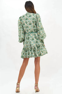 Oliphant - Montenegro High Neck Button Mini Dress