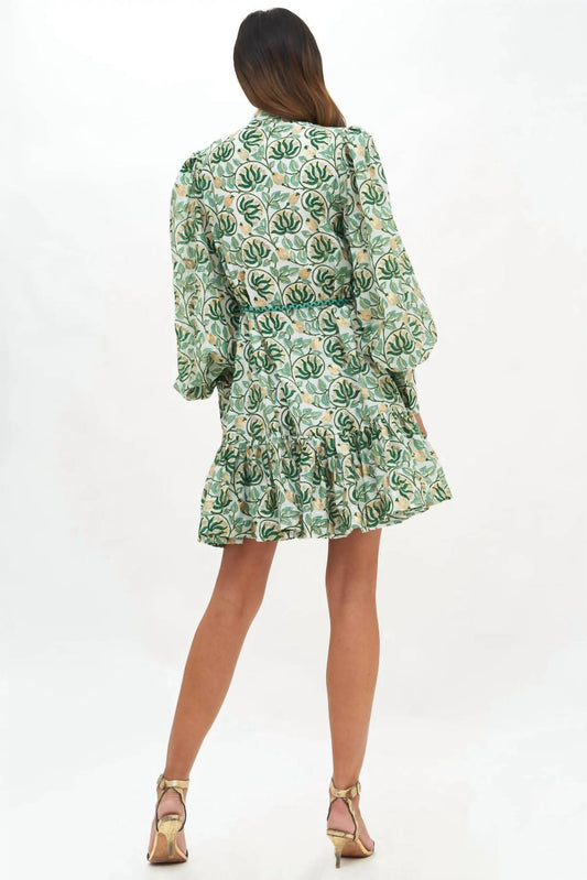 Oliphant - Montenegro High Neck Button Mini Dress