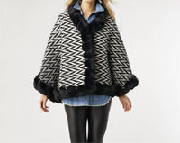 tgbBrands Reversible Lux Cardigan in black cream - women's cardigan