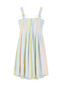 Free People Primavera Stripe Midi Dress in pastel stripes - women's dress - view 4