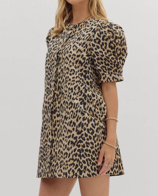 Entro - Chasing Dreams Leopard Print Dress