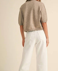 MIOU MUSE The Nora Sweater in mocha - women's sweater - alternate view