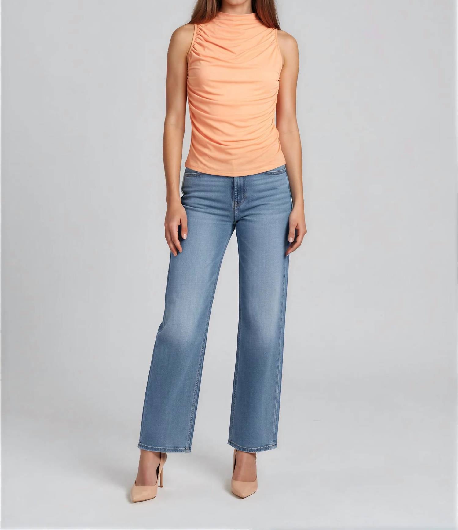 Fore - Tammi Ruched Mesh Tank Top