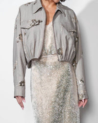 Greylin - Brielle Sequin Embroidered Jacket