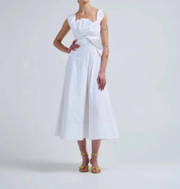 Lela Rose - Cotton Poplin Draped Floral Dress