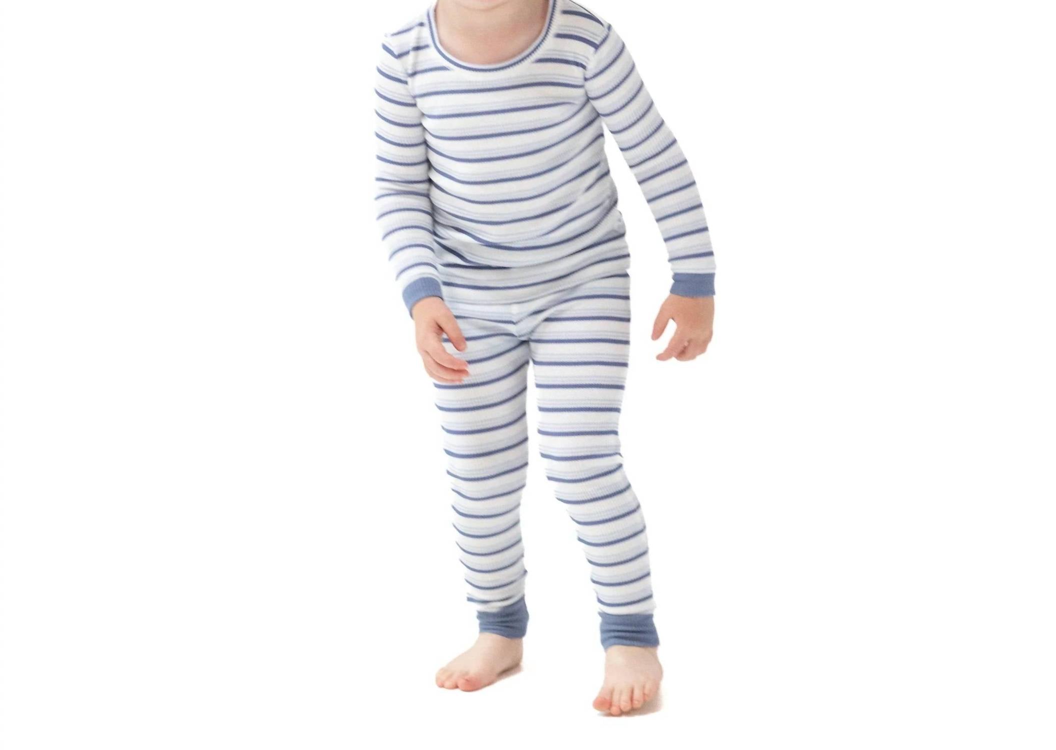 ANGEL DEAR Long Sleeve Loungewear Set in vintage stripe blue - item