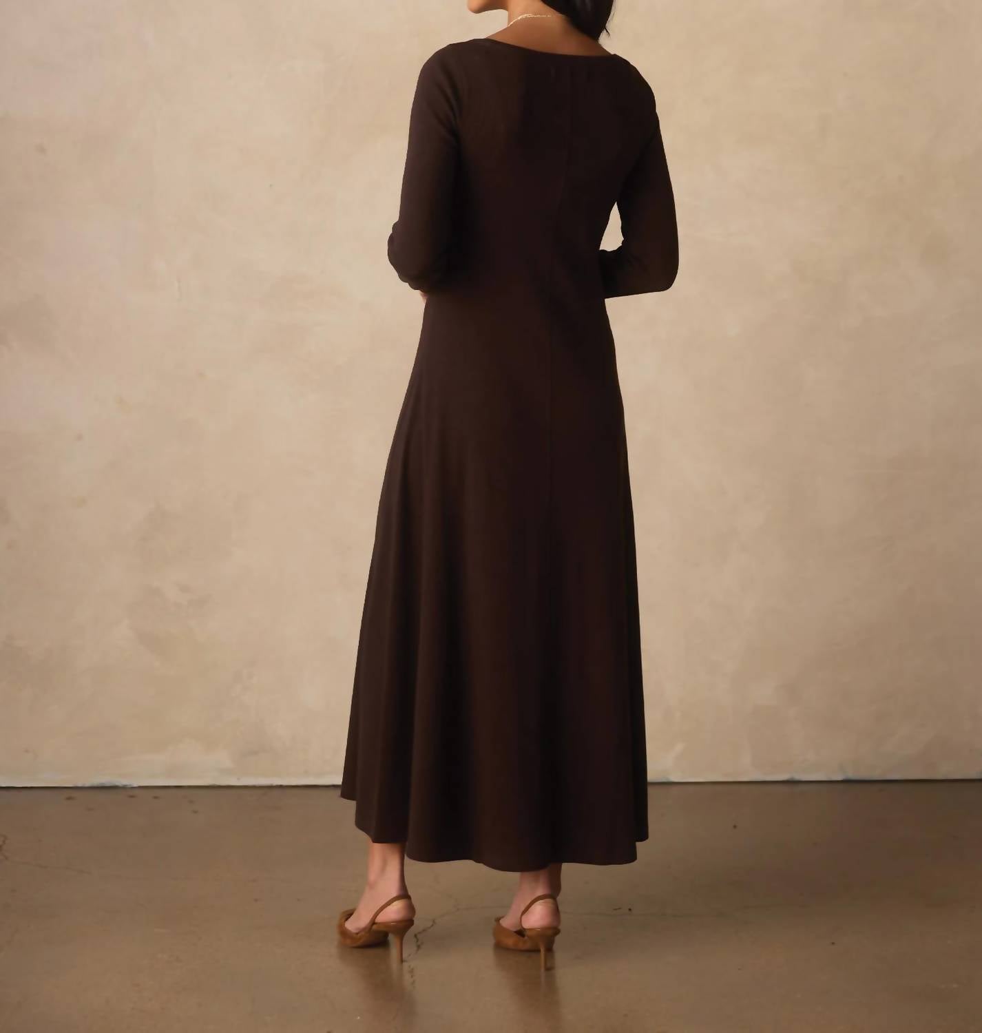 The Normal Brand - Normal Rib Long Sleeve Midi Dress