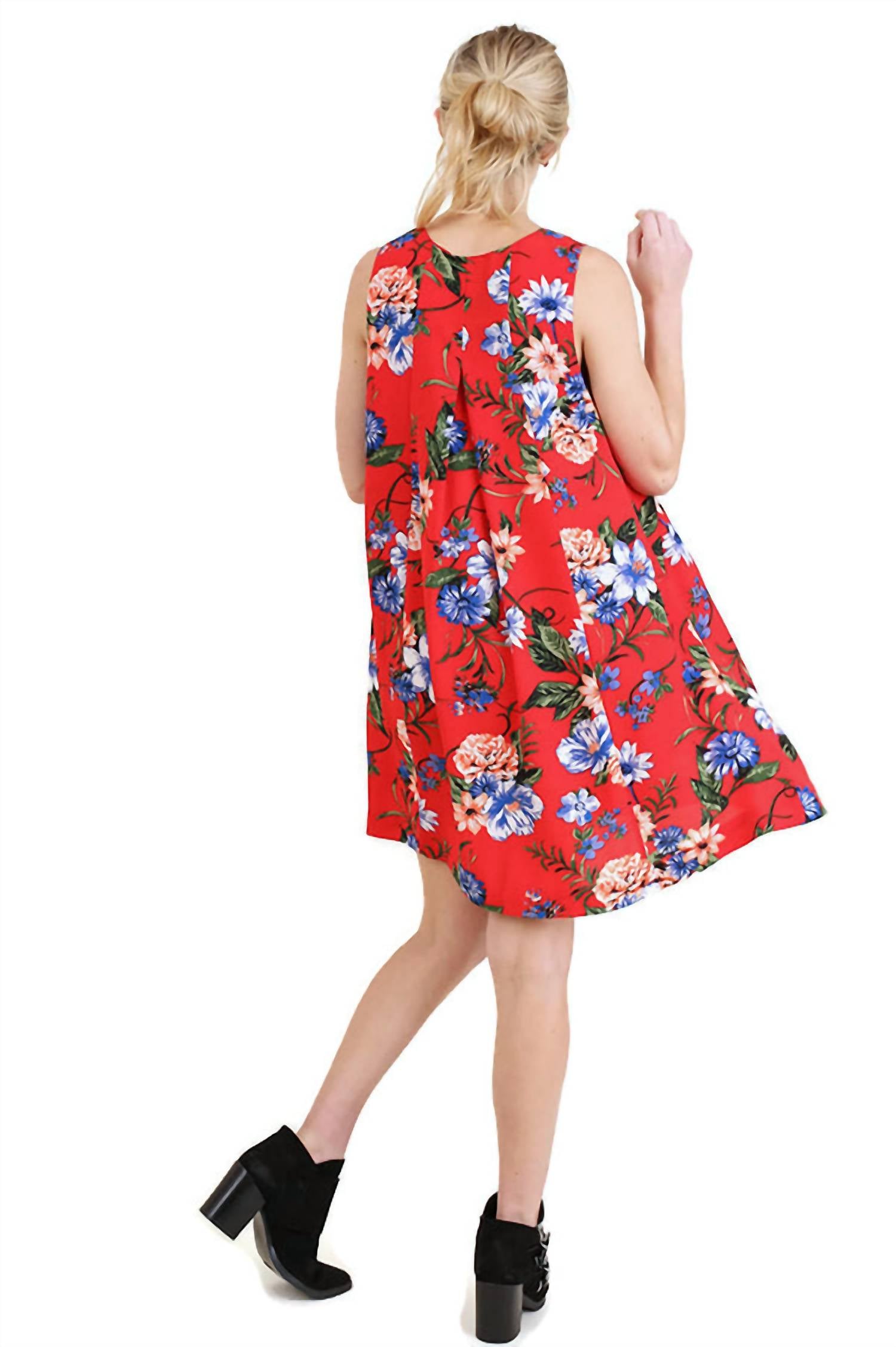 Umgee - Floral Keyhole Bohemian Dress
