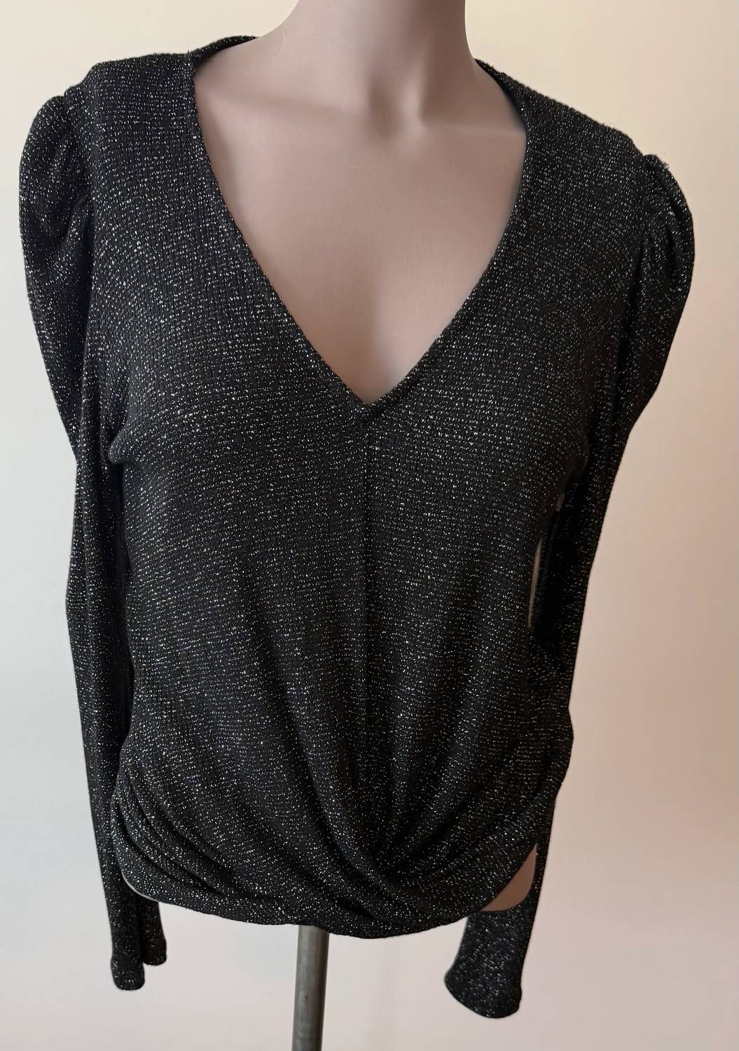 Fifteen Twenty - Women's Puff Sleeve Drape Top
