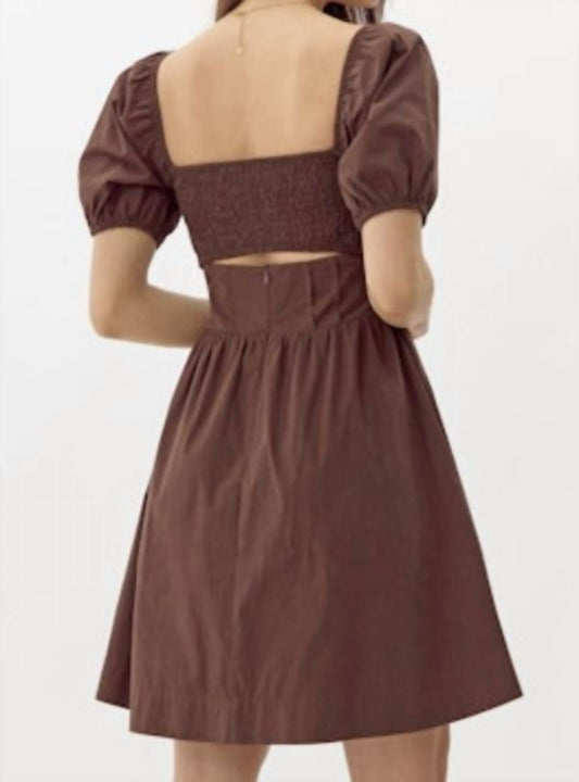 Greylin - EISIE POPLIN SMOCKED MINI DRESS