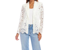 Karen Kane - Floral Lace Scallop Edge Blazer