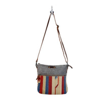 Myra Bags Women's Sweet Orange Crossbody Bag in grey cowhide - women's bag - view 4