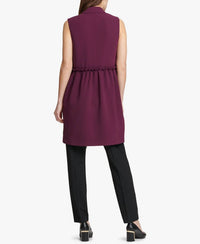 Dkny - Ruffled Back Long Vest
