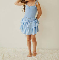 THEME Georgia Top in pastel blue - women's blouse - alternate view