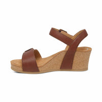 Aetrex Women's Lexa Wedge Sandal in walnut - women's sandal - alternate view