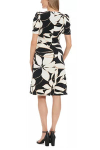 London Times - Floral Print Fit & Flare Dress
