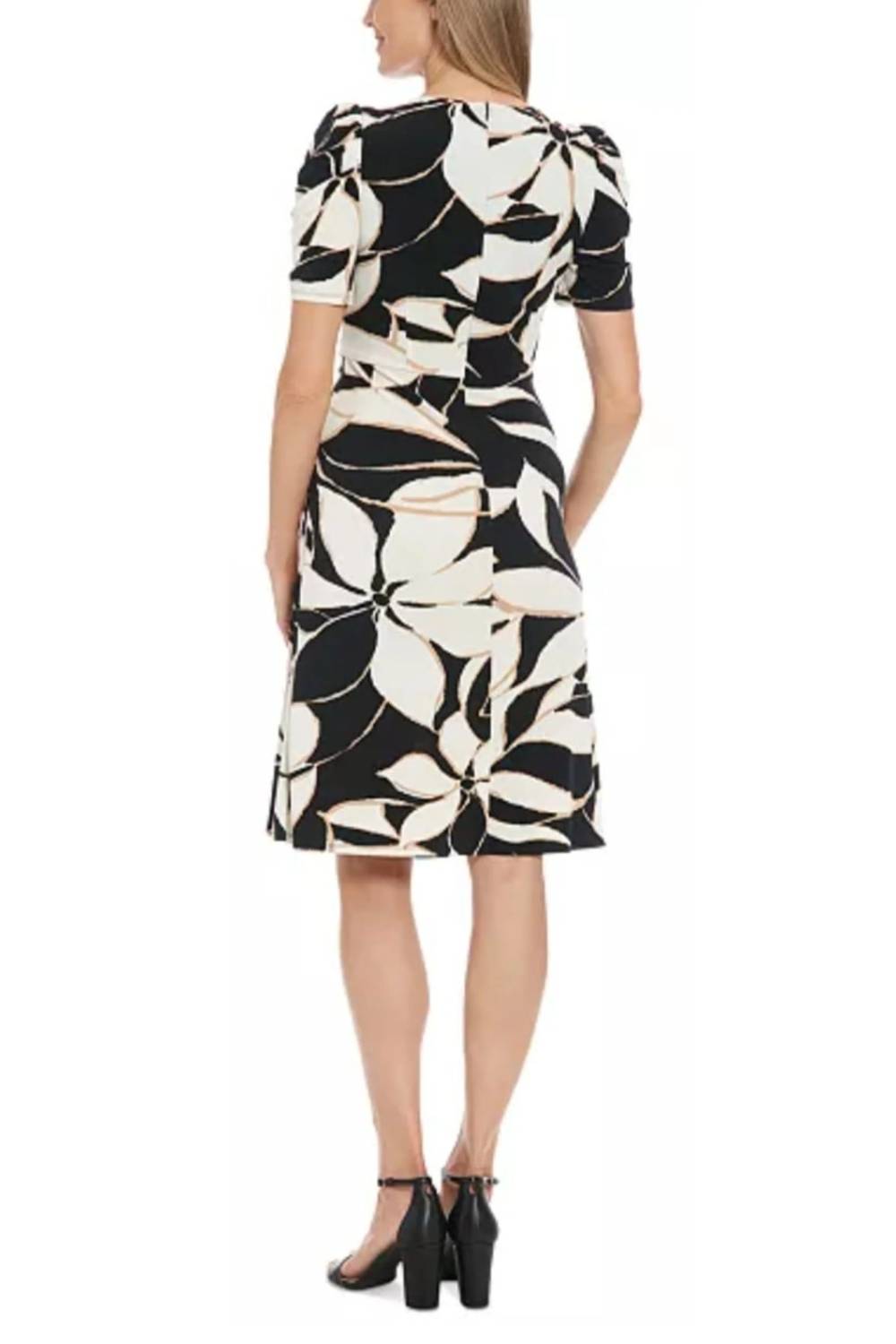 London Times - Floral Print Fit & Flare Dress