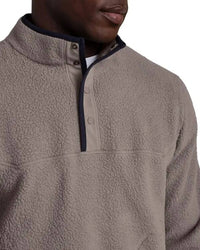 RHONE Fairbanks Fleece Pullover Sweater in foggy taupe - men's sweater - alternate view