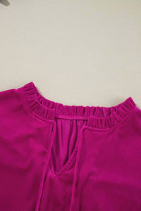 66Disco - Ruffled Sleeve V Neck Blouse