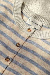 Miou Muse - Striped Button Cardigan