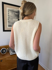 Frnch - Canelle Wool Knit Buttoned Vest Top