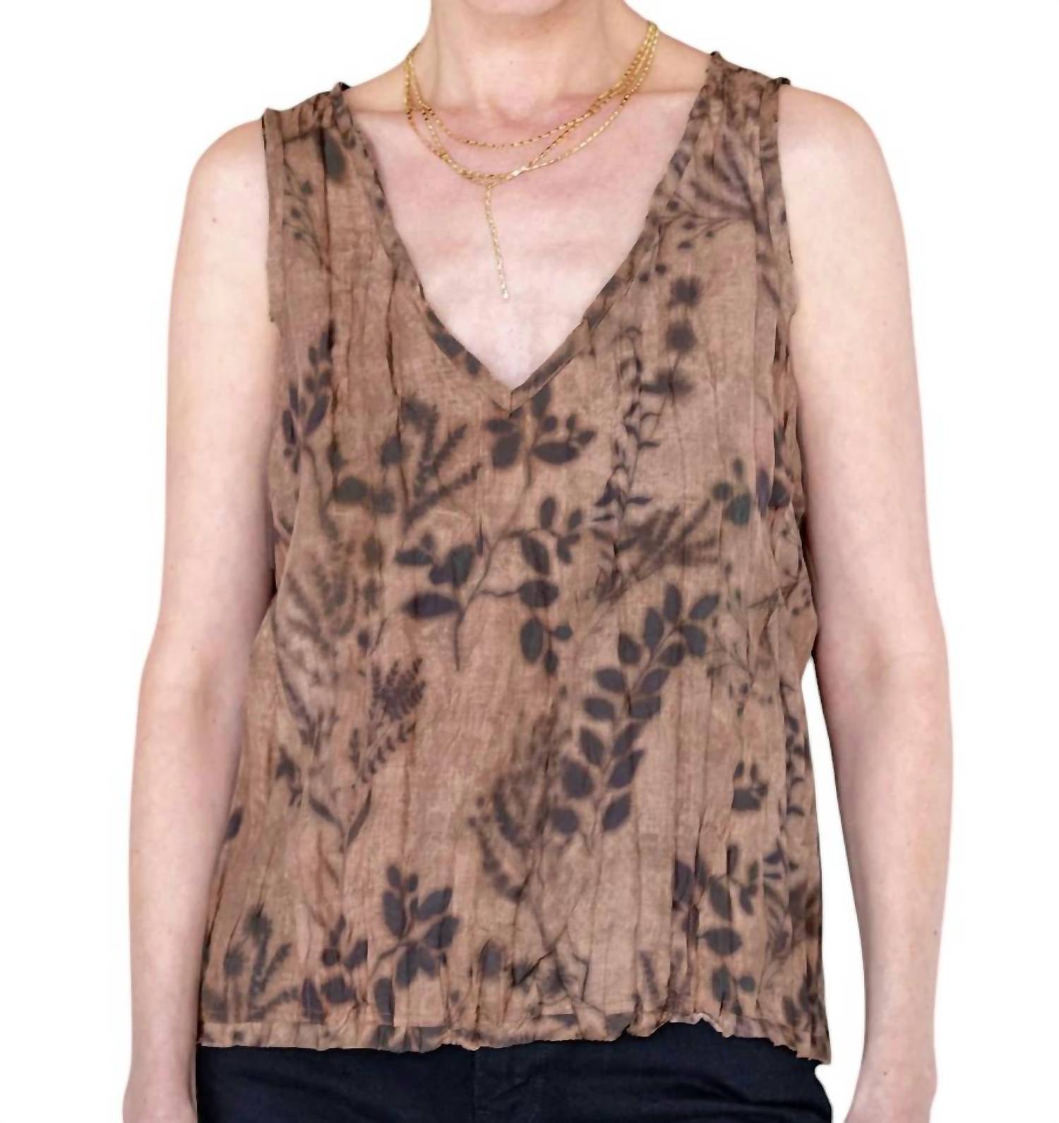 Go By Go Silk - Crinkle Tank