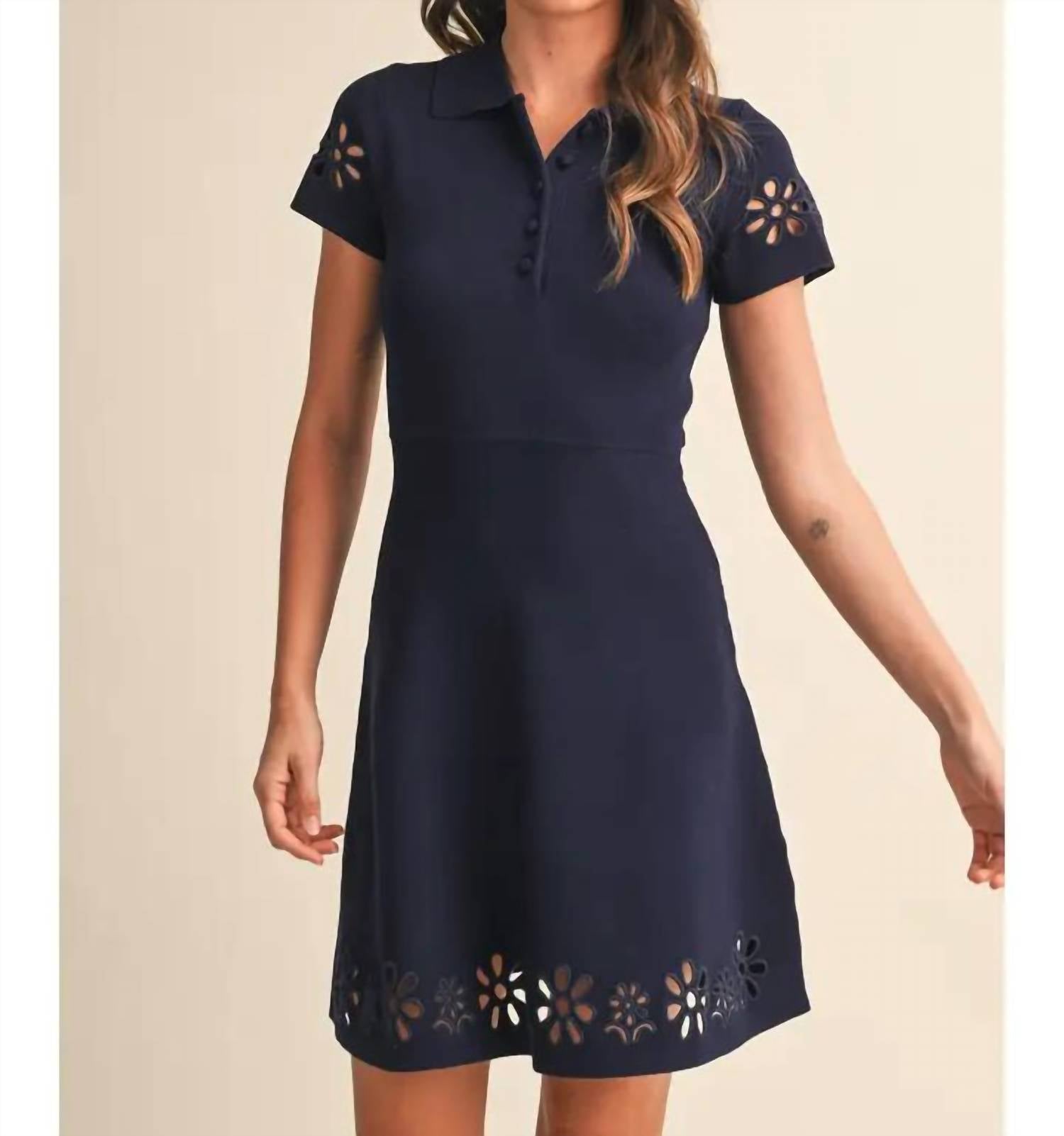 Klesis - Floral Cutout Mini Dress