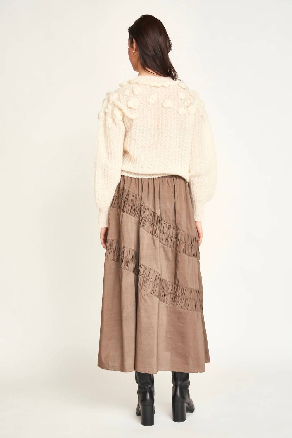 Mirth Moritz Embroidered Pullover Sweater in alabaster 1 - women's sweater - detail view
