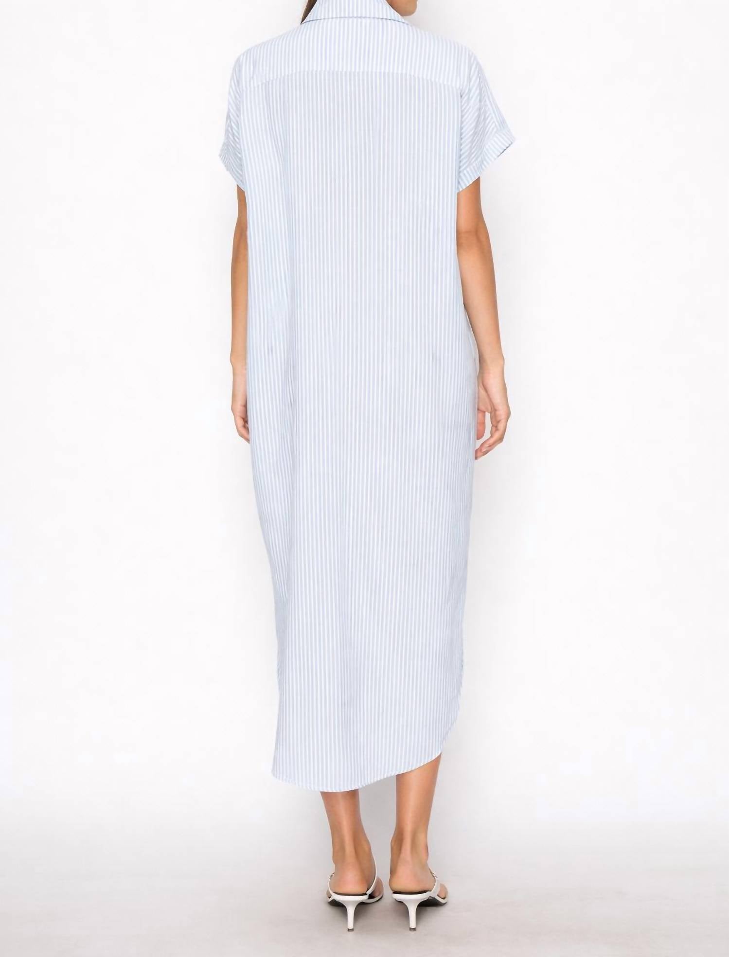 Meet Me In Santorini - Gauze Stripe Dress