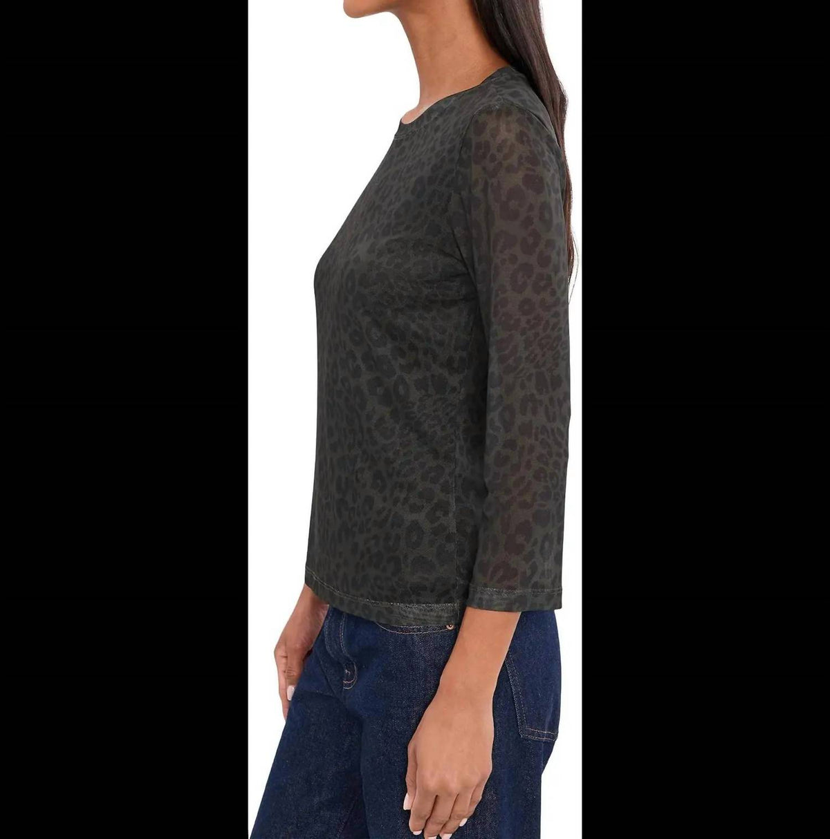 Sanctuary - Mesh Three Quarter Sleeve Top