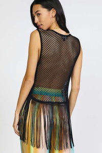 Tay Crochet Fringe Top