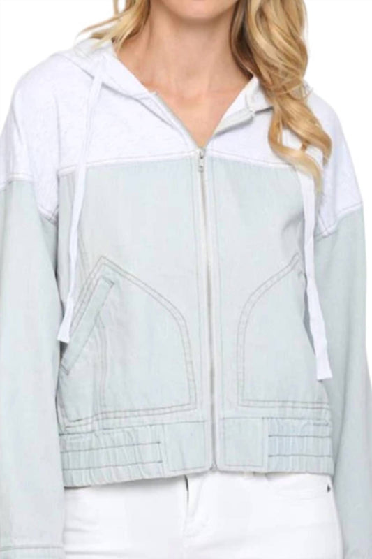 Fate - French Terry Hood Denim Jacket