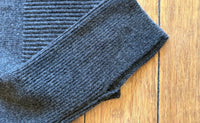 Autumn Cashmere Women's Boxy Crew Sweater with Slits in pepper - women's sweater - view 4